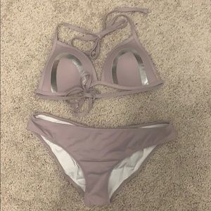 PINK bikini. Dusty lilac.